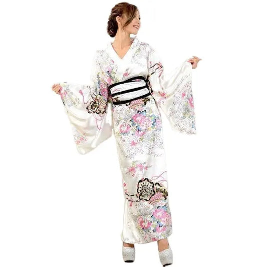 Bossman New Japanese kimono spring and autumn women's new floral loose pajamas suit Kimono