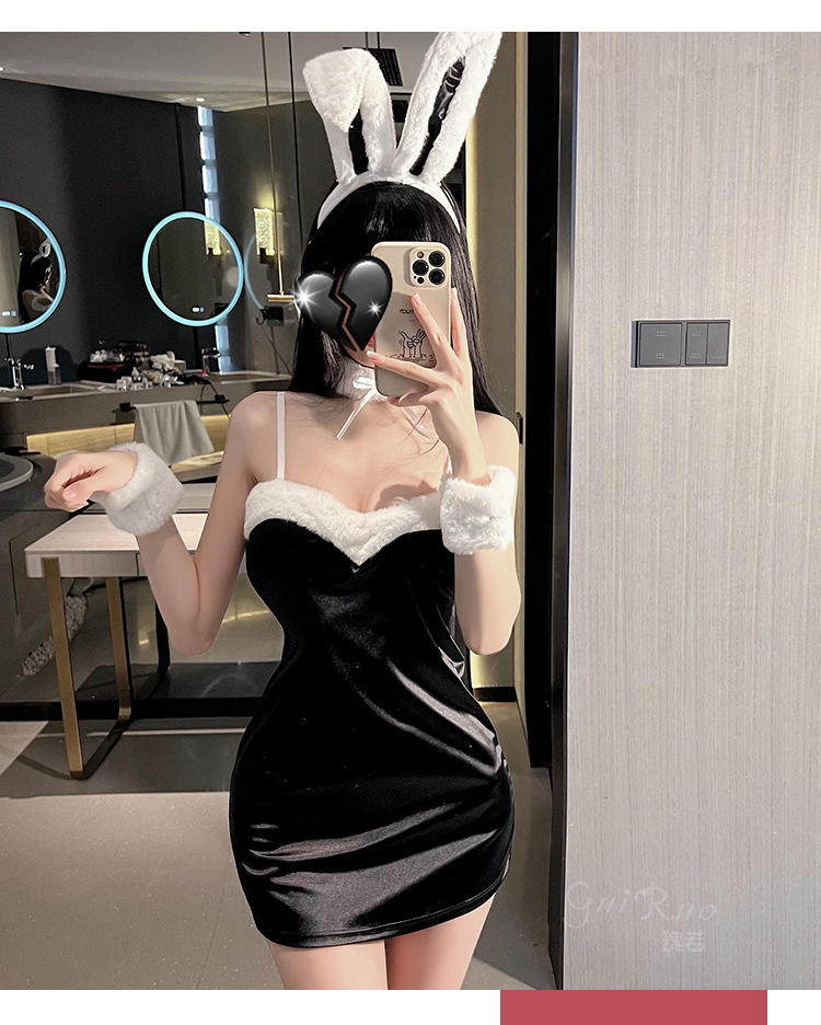 Bossman christmas role playing exotic camisole and short set with feather decoration lingeries womens sexy underwear