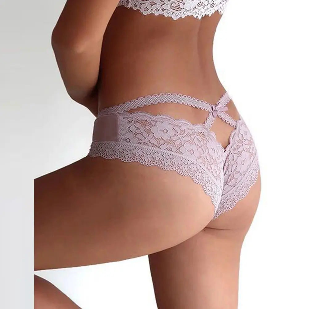 BSM5172 Hollow Out Thin Elastic Stretch Thong Lace Crotch Ladies Panties Sexy Lingeries Underwear