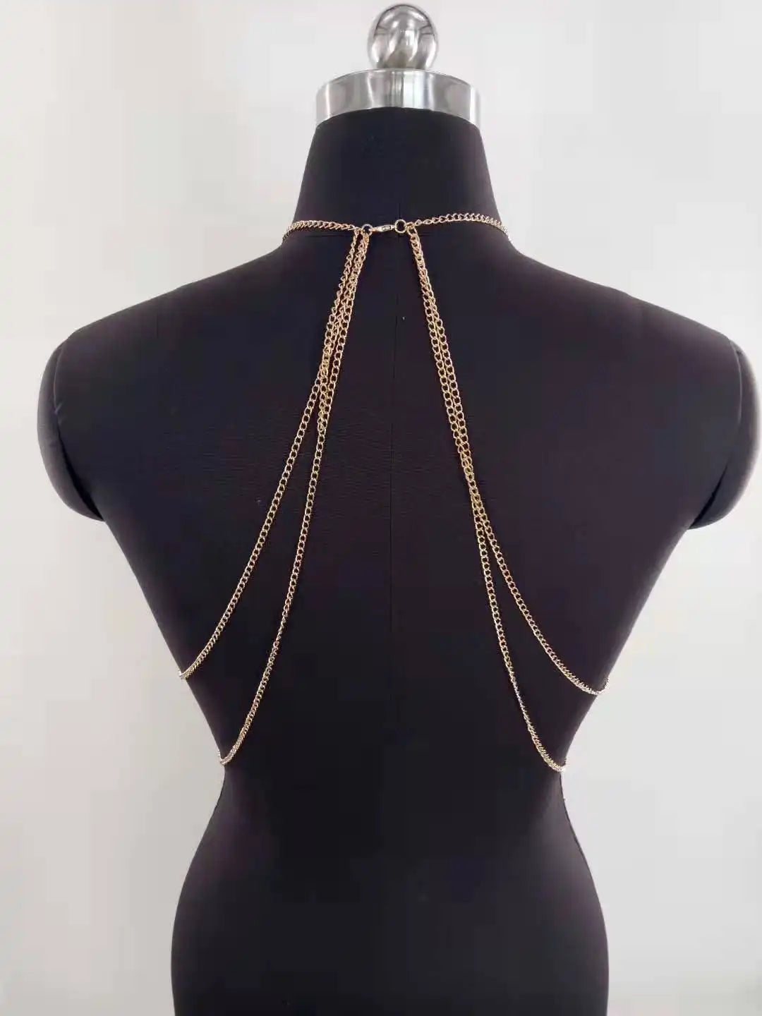 Bossman Sexy metal chain three-point women's clothing metallic feeling sexy party clothing fashion vest chain