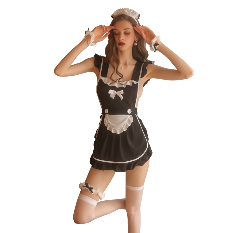 Bossman Sexy Lingerie Sexy Maid Costume Role Playing Lace up Sweet Apron Bed Uniform Women's Sexy Underwear