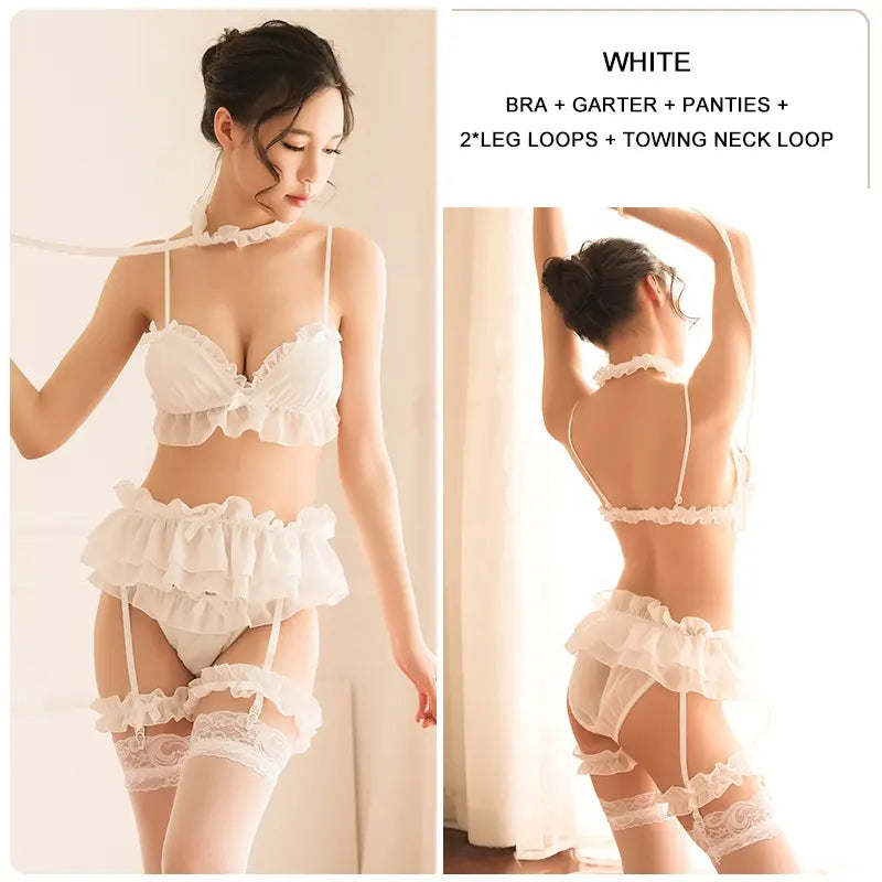 Bossman Wholesale Sexy Lingeries Japanese Cosplay Bunny Costume Lingerie Role Play Rabbit Women Hot Night Wear