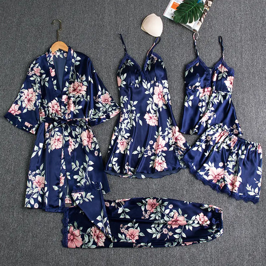 Bossman five pieces plus size underwear pajama sets woman lingerie erotic casual pajama plus size lingerie pajama