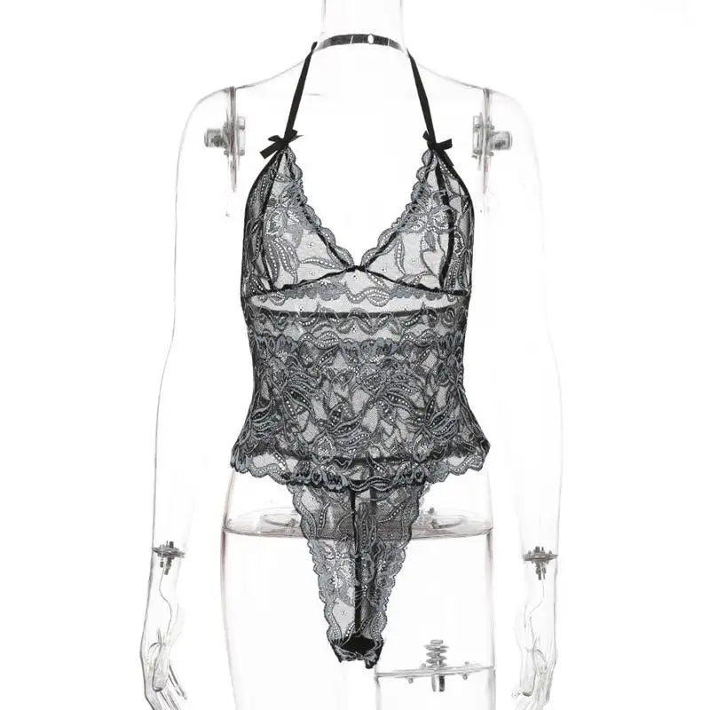 Bossman Wholesale new style sexy lace bodysuit teddy mesh lingerie for women