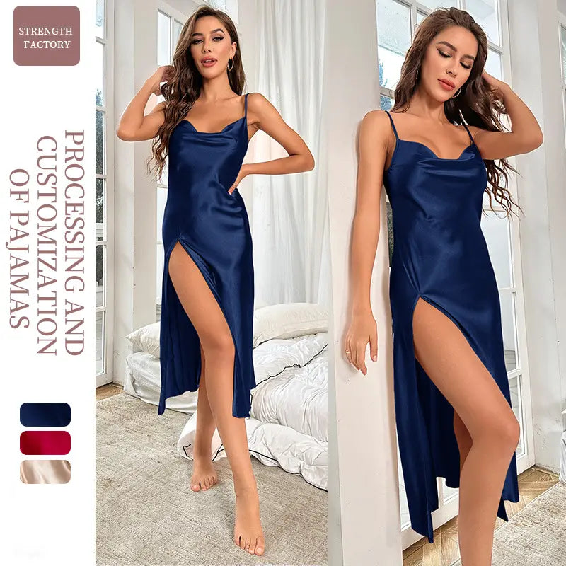 Bossman Brand Sexy Lingerie sleeping dress sexy night silk sleeping dress
