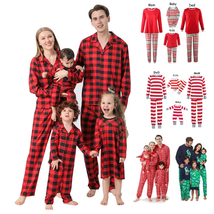 Bosmay Christmas Pijamas Kids Baby Custom Blank Xmas Christmas Pajamas Matching Family Christmas Pajamas