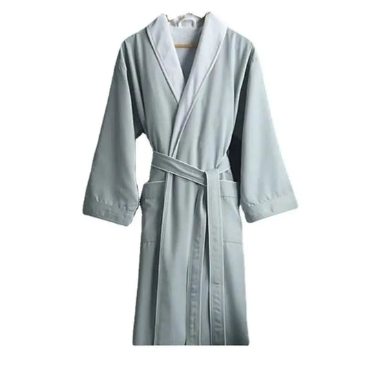 Bossman Double Layer Wholesale Lapel Collar Bathrobe Plush Lined Double Layer Microfiber Spa Robe