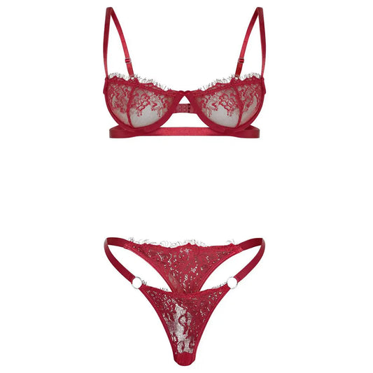 Bossman New Product High Quality Transparent Ladies Women Underwear Two-piece Panties Lingeries
