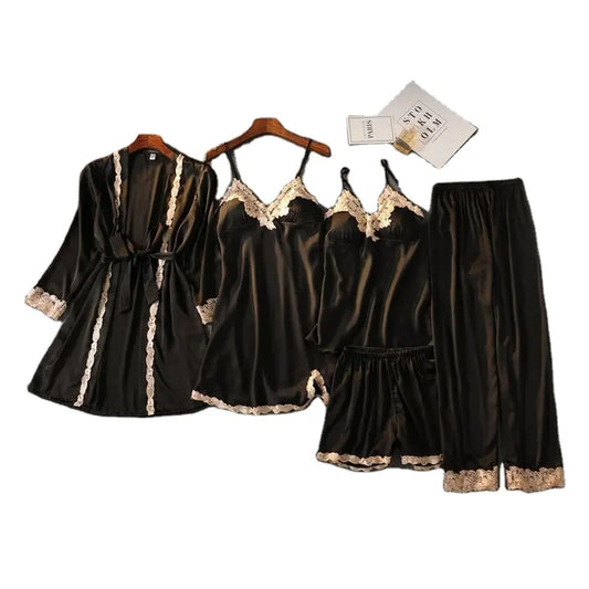 Bossman 5 Pieces Sleepwear christmas pajamas Nightclothes Fashion Casual sexy pajama Pajamas Set