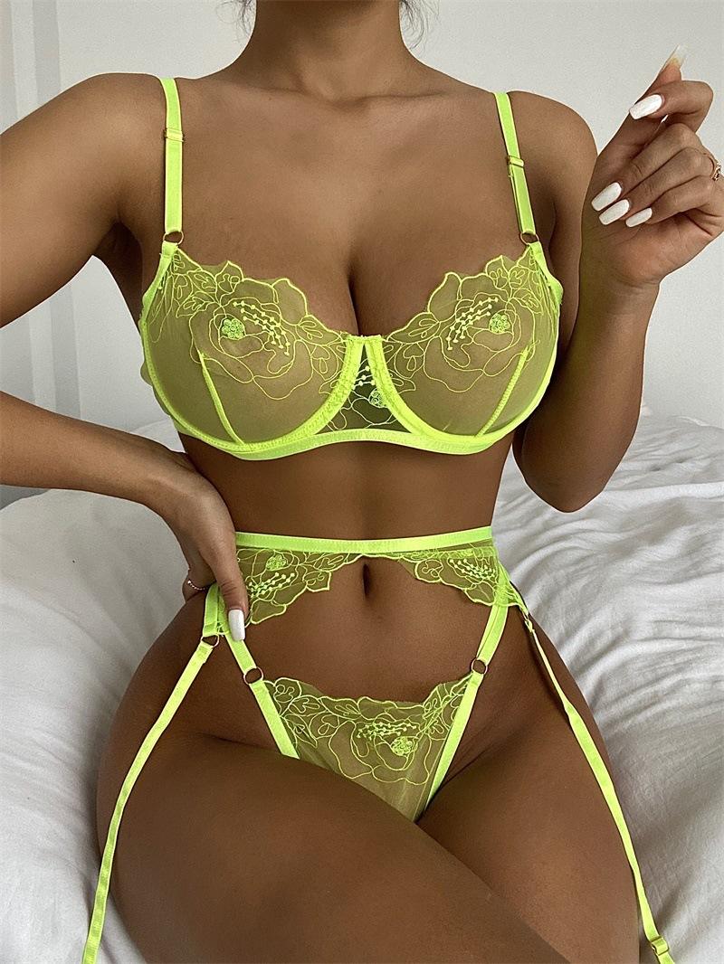 Bosmay Sexy outfit 2024 spring Summer Europe America new lace eyelash stitching sexy lingerie women lace bra