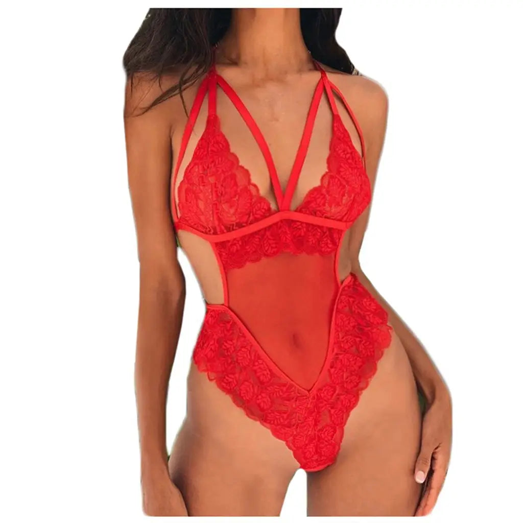 Bosmay Sexy European American WIND NEW TEMPTATION EYELASH LACE SEXY onesIE leisure lace onesie underwear