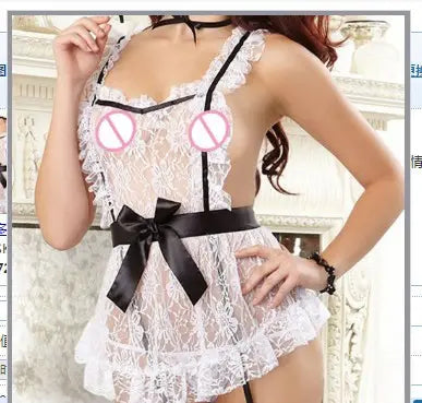 Bossman Sexy Sleepwear Wholesale Lace Maid Costume Sexy Lingerie Plus Size Nightdress