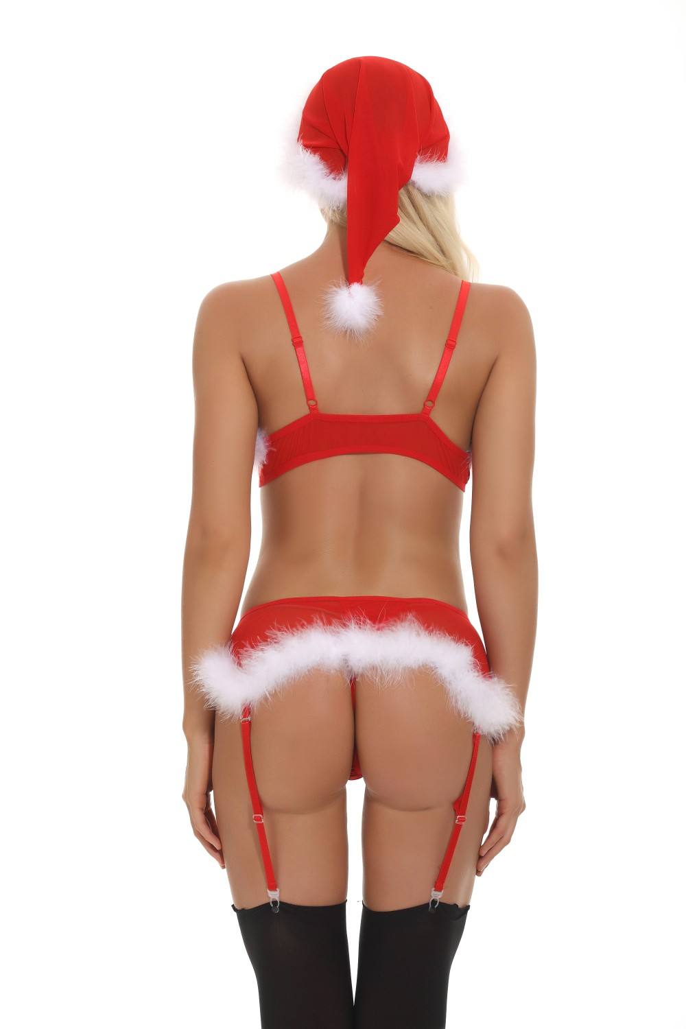 Bosmay high quality Women Erotic sexy Underwear hot transparent Christmas Lingerie