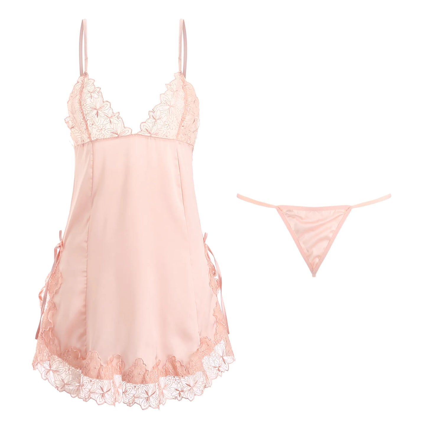 Bossman Bossman Wholesale Premier Sleepwear Women Embroidery Lace Satin Chemise Nighties