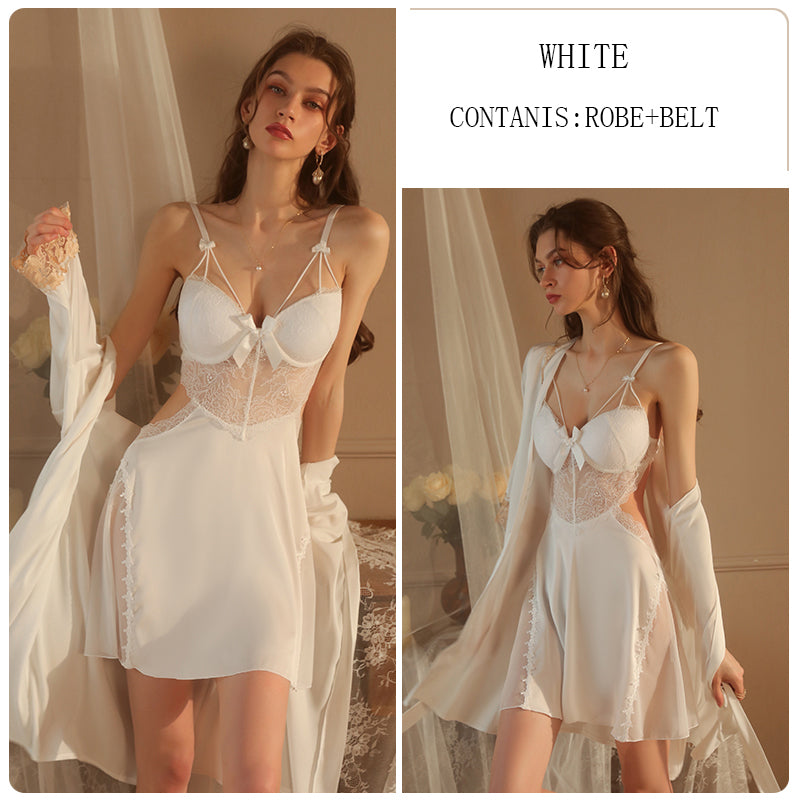 BOSMAY Customize dropship sexy sleepwear ladies silk satin nightgown babydoll pajamas BSM2044