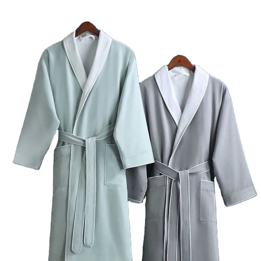 Bossman New Design Plush Lined Microfiber Luxury Bath Robe Unisex Robe for Women Men