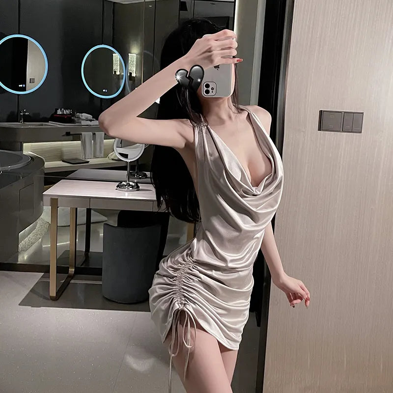 BOSMAY Y2K sleepwear wholesale chain link slip dress women sexy nighties BSM2050