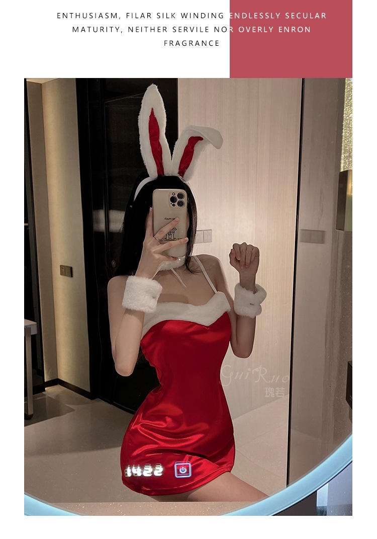 Bossman christmas role playing exotic camisole and short set with feather decoration lingeries womens sexy underwear