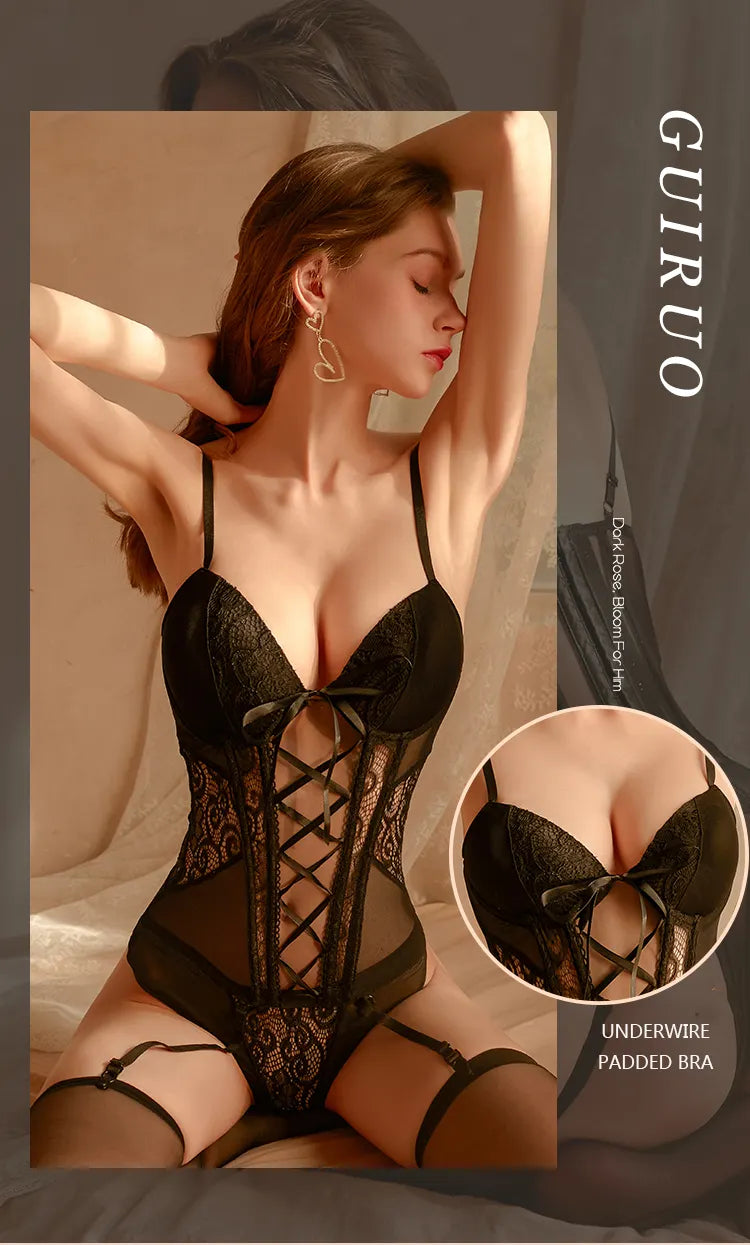 Bossman wholesale lingerie onlinewholesale Lace Garter Belt Padded Corset Bodyshaper pretty girls sexy lingerie