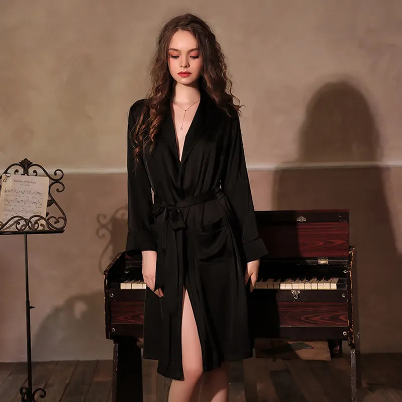 Bossman China Wholesale Euro-america Hot Women's Sleepwear Night Robe Long Sleeve Night Gown