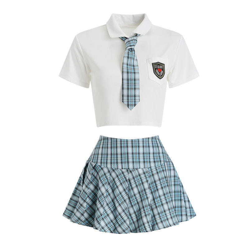 Bossman Wholesale Cosplay School Girls Costumes Sun Skirt Three Piece Student Uniform suit high quality