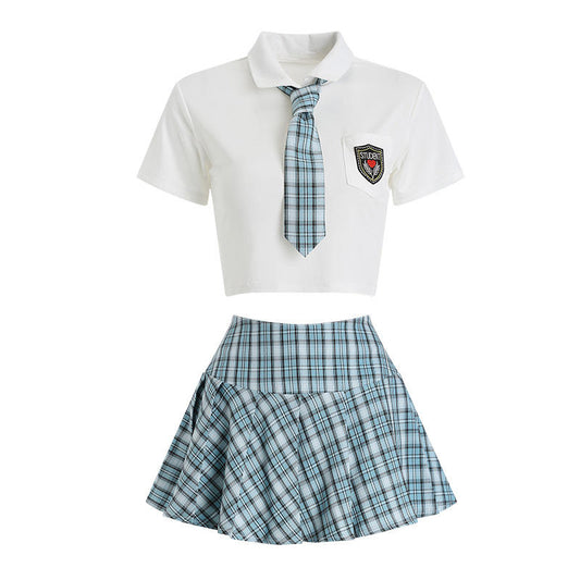Bossman Wholesale Cosplay School Girls Costumes Sun Skirt Three Piece Student Uniform suit high quality