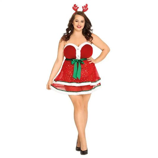 Bossman Wholesale plus size role play erotic uniform christmas sexy lingerie for women