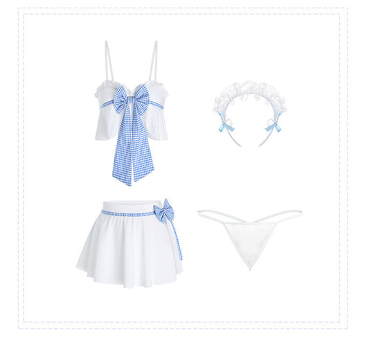 Bossman Japanese Student Dress Hip-open Sexy Waist-revealing Hot Uniform Cosplay Set