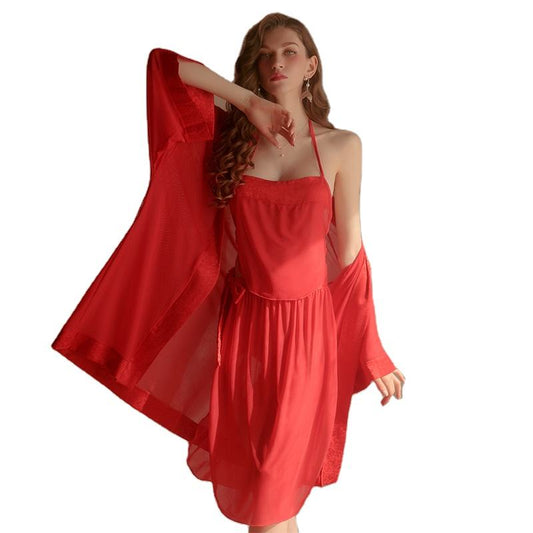 womens sexy underwear BOSSMAN Wholesale Women Antique Robe And Belly Band Pajama Set Honeymoon Sleepwear bridesmaid dresses